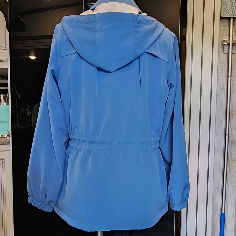 Gallery Stylish Blue Jacket With Drawstring Waist - image 2